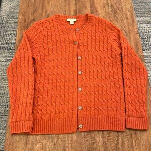 Appleseed’s wool cardigan - spiced pumpkin Size Small Fisherman